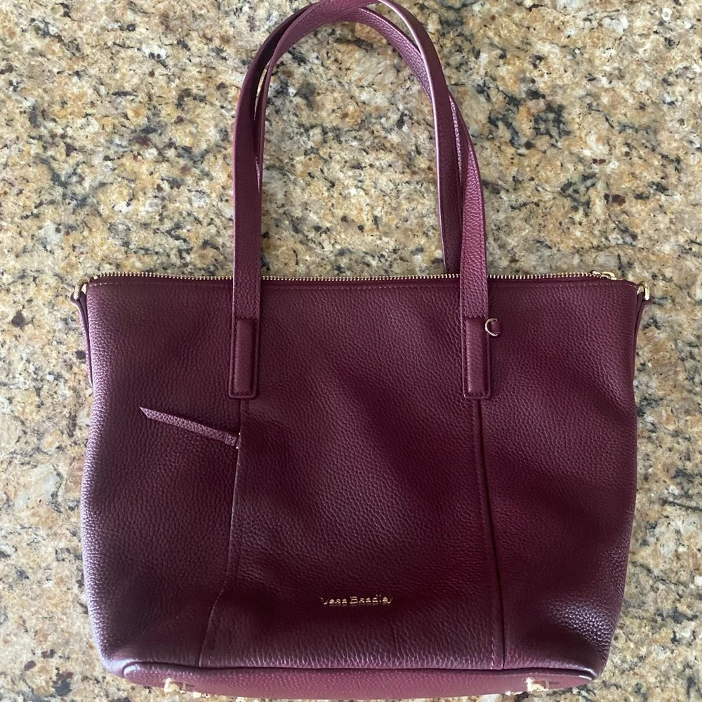 Vera Bradley Burgundy Tote Bag - Picture 1 of 7